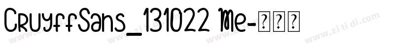 CruyffSans_131022 Me字体转换